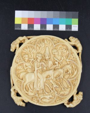 Handspiegel Elfenbeinimitat