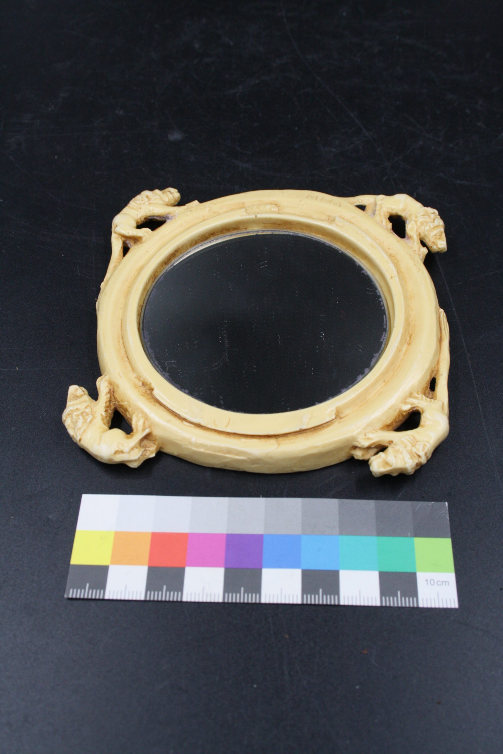 Handspiegel Elfenbeinimitat – Bild 2