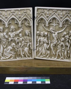 Dyptichon - Anbetung der Könige und Kreuzigung